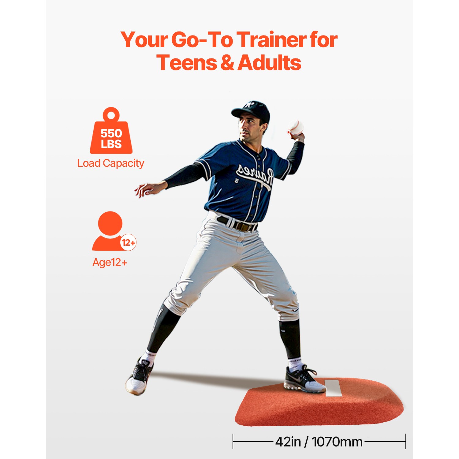 42 in Pitching Mound Portable Pitcher Mound Baseball Softball Outdoor Training