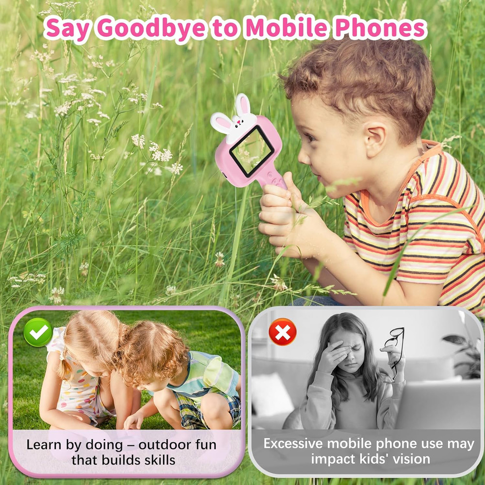 Microscope for Kids, 2.4" Handheld Digital Pocket Microscope, STEM Educational S