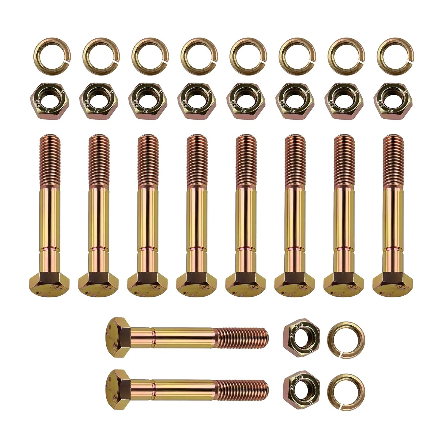 10Pcs 70060-02808 Shear Bolts Fits Kubota BX2750 Snowblower 5/16inx2-1/4in Gold