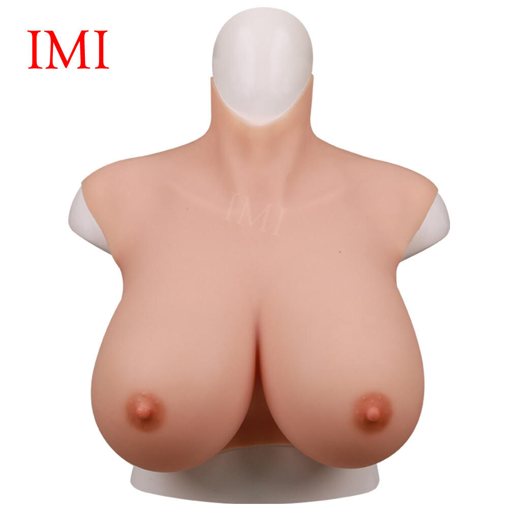 Realistic Silicone Breast Forms B-K Cup Fake Boobs Breastplate for Crossdresser