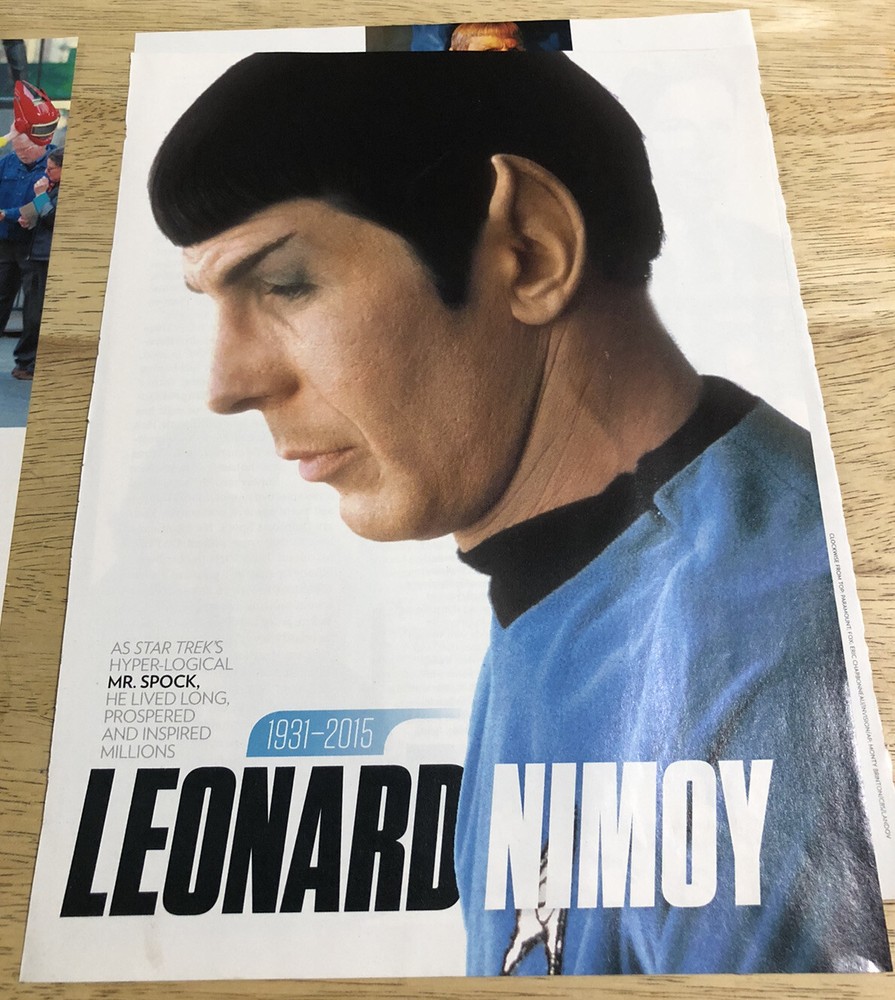 2015 LEONARD NIMOY Tribute - Magazine 3-Page Article