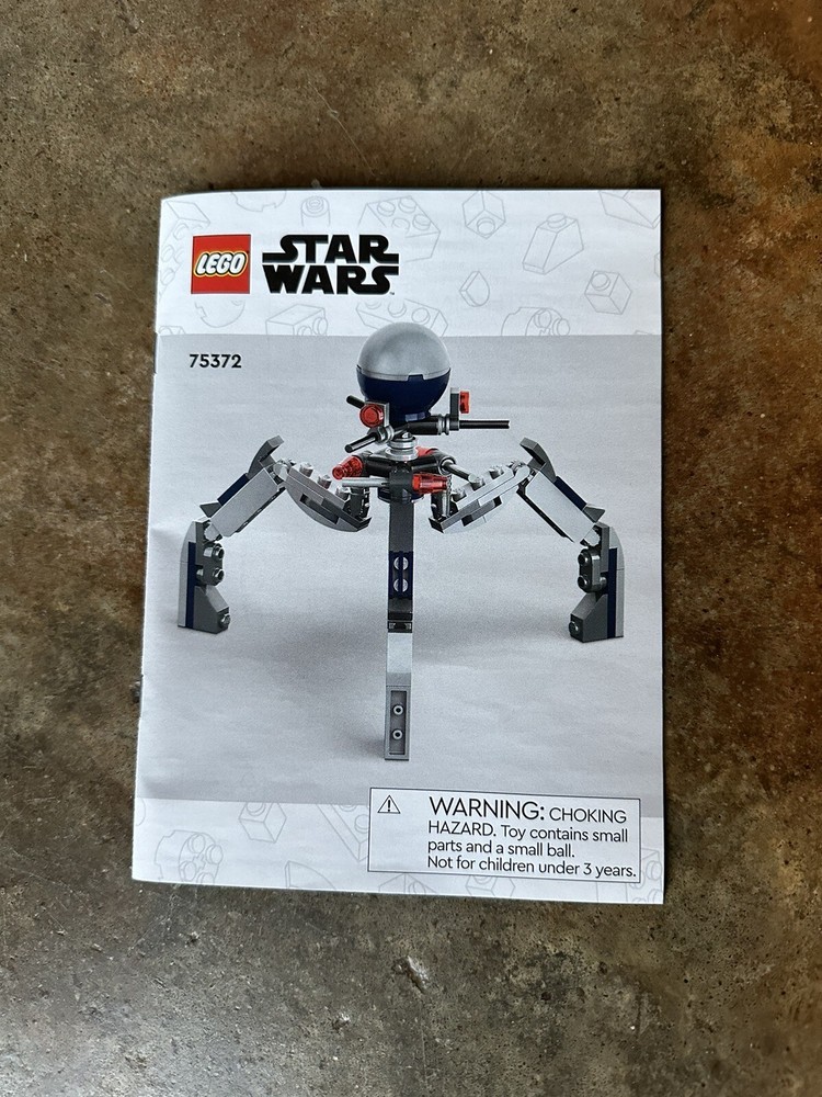 Lego Star Wars 75372 Tri Droid SEALED Build Only
