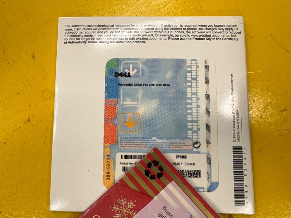 Microsoft Office PRO 2003 software