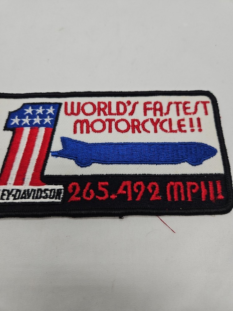 Harley Davidson Worlds Fastest Motorcycle Patch
