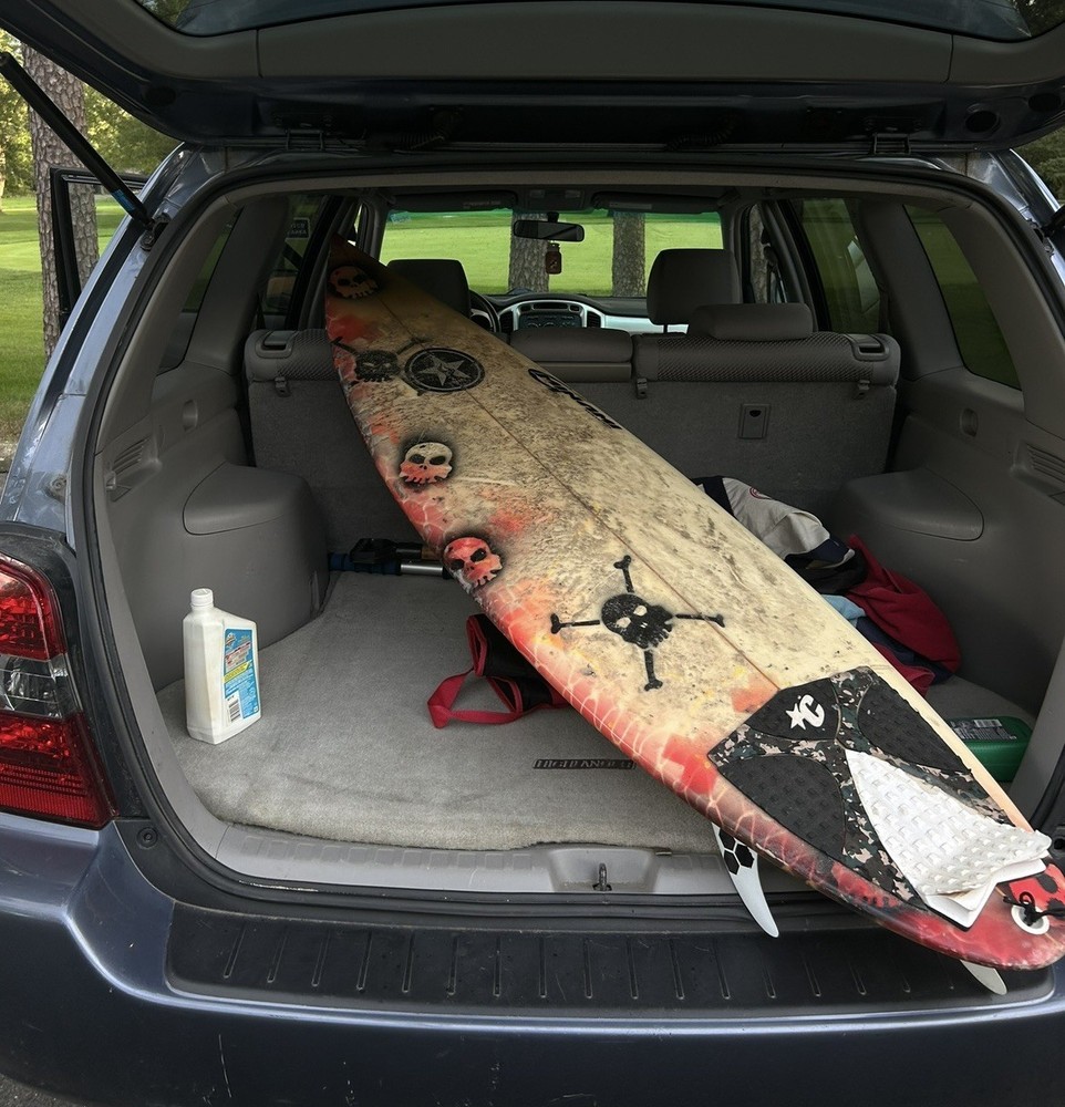 2000s Surfboard w/ Emo Skull Print