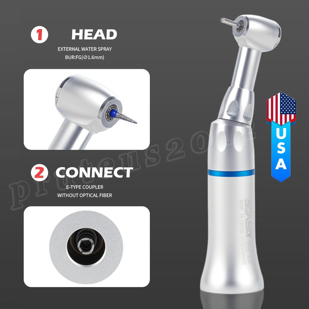 SEASKY Dental Contra Angle Handpiece FG 1.6mm E type Low Speed Push Button