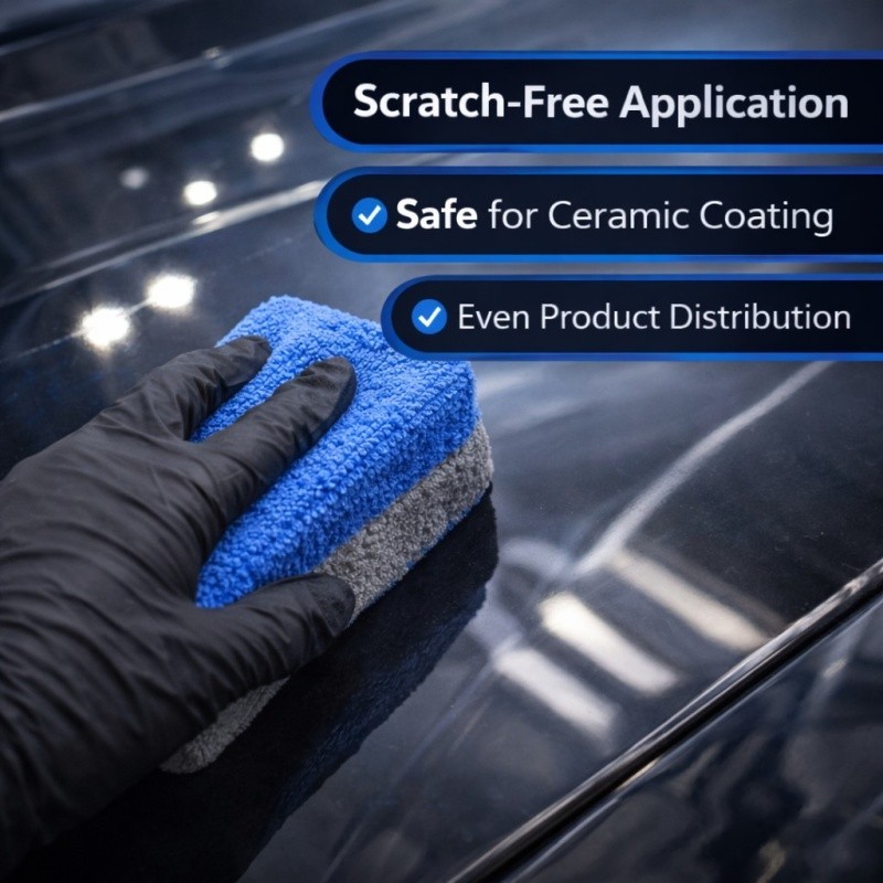 Ceramic Coating Applicator Pad 6 Pack Microfiber Car Wax Sponge