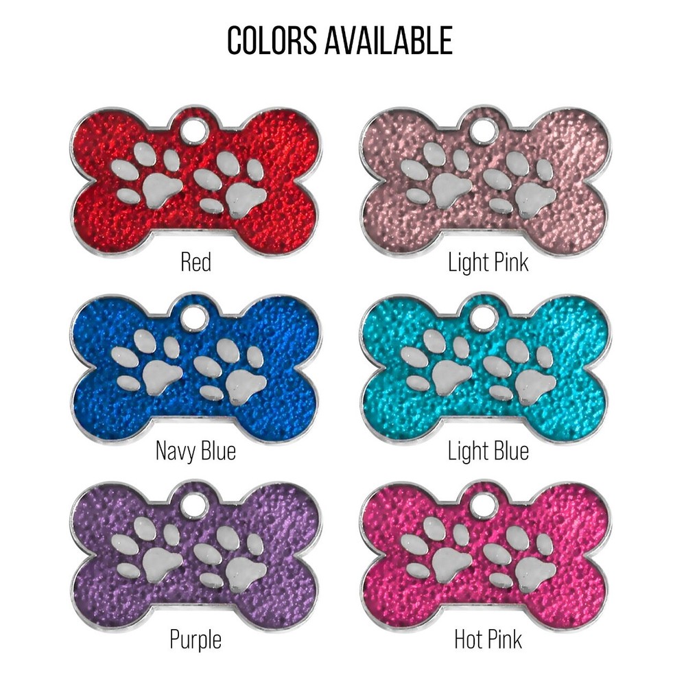 Custom Bone Pet ID Name Tag for Dog Collars Personalized Engraved Tags shape