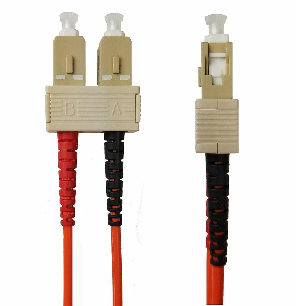 Multimode Duplex 50/125 Optical Fiber Nonconductive Riser Jumper Cable OM2 NEW