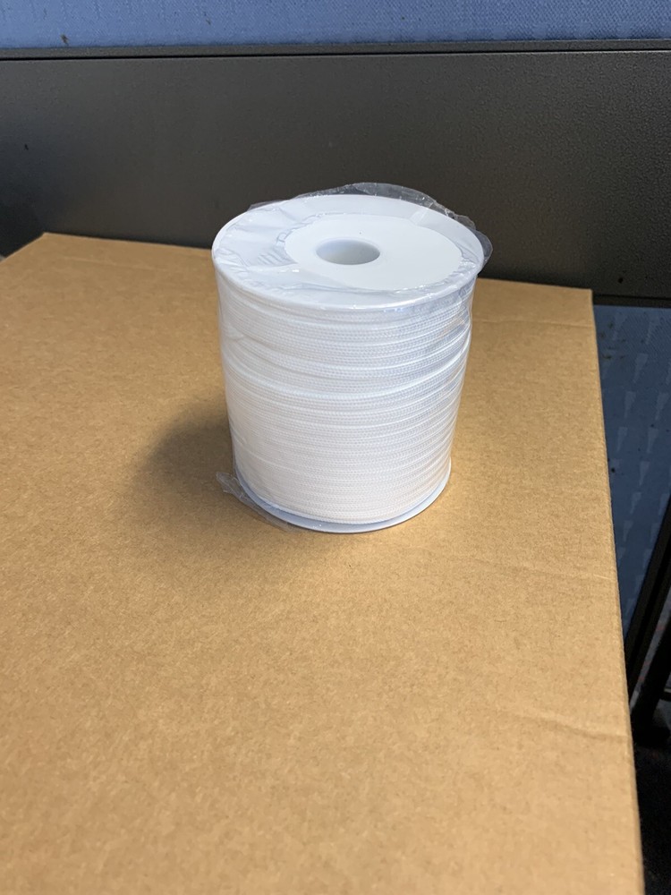 WHITE CORD BRAIDED POLYESTER X 100 METRES REELS
