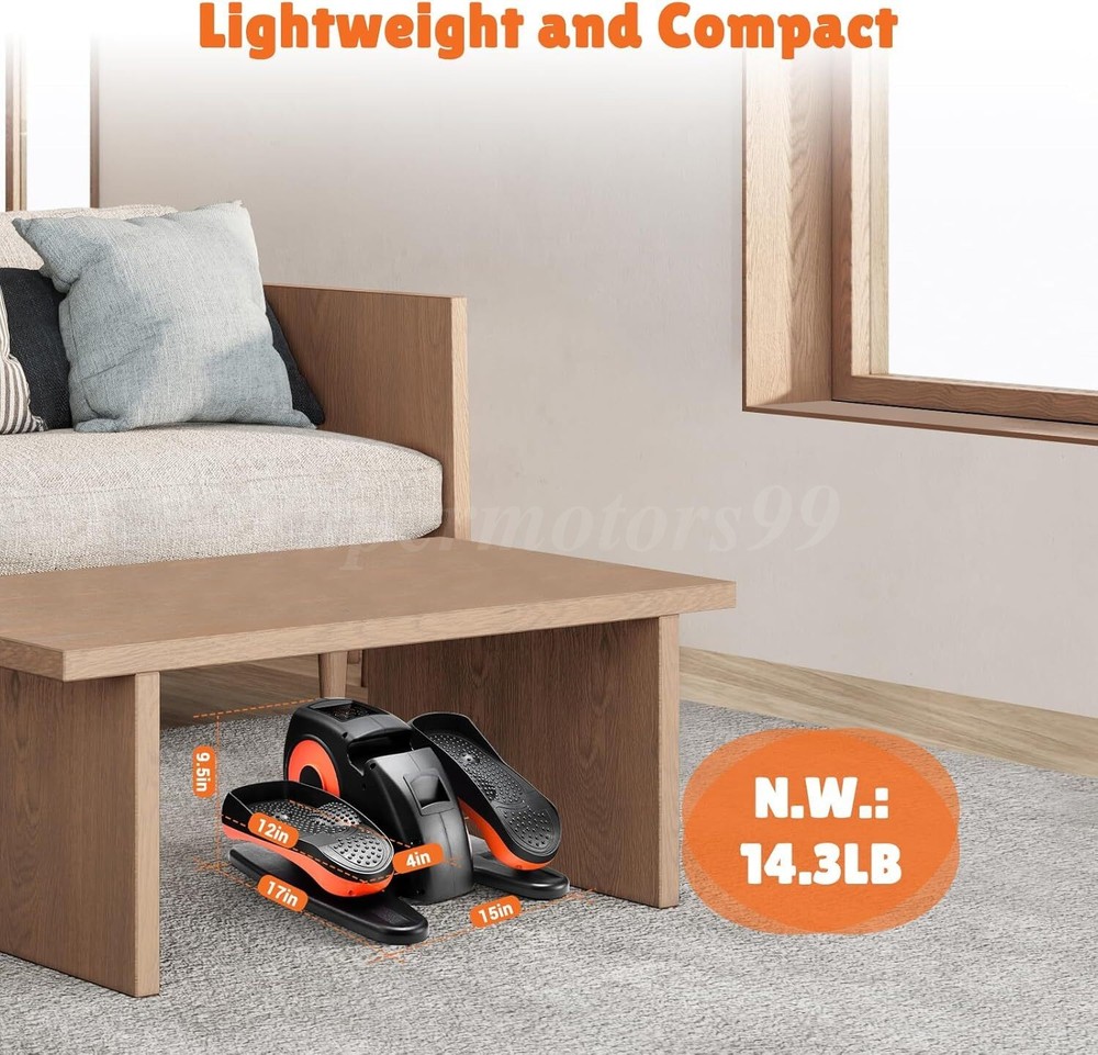 Under Desk Elliptical Trainer Machine Mini Compact Elliptical Machine Non-Slip