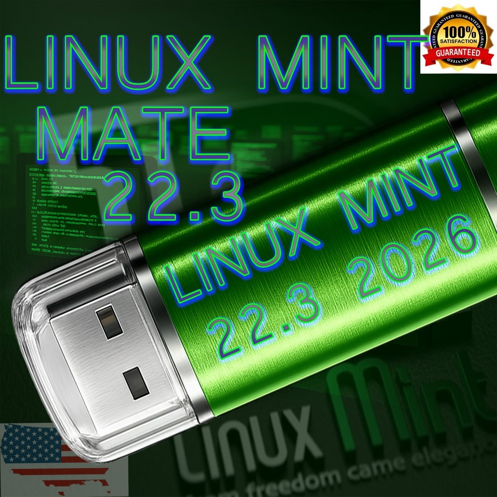 Linux Mint 22.3 MATE – Bootable USB Live Installer – PC & Intel Mac – UEFI/BIOS