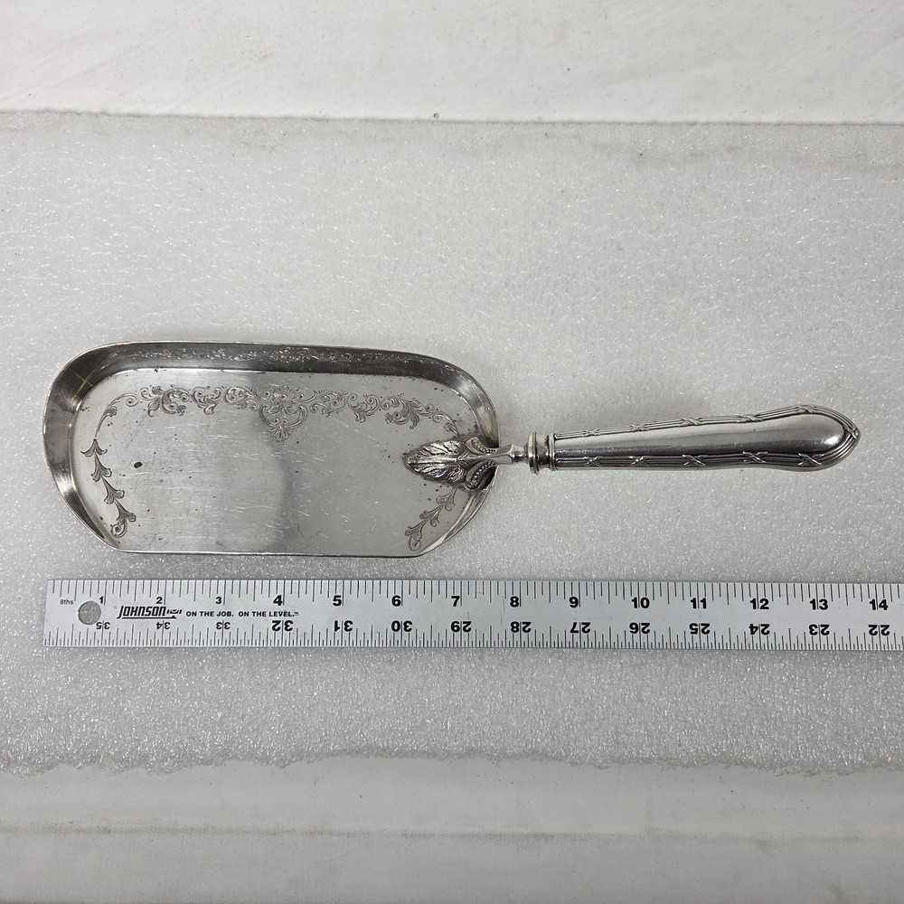 VTG James Deakin & Sons JD&S EP Crumb Scraper Scoop Tray Silverplate Lamp Bell