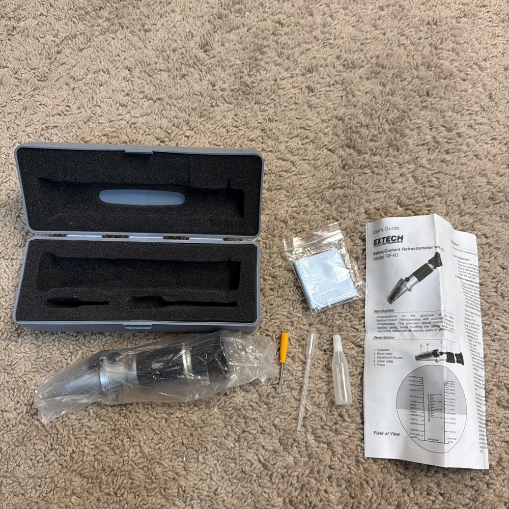 EXTECH RF40 Portable Refractometer for Battery And Coolant Glycol with Case