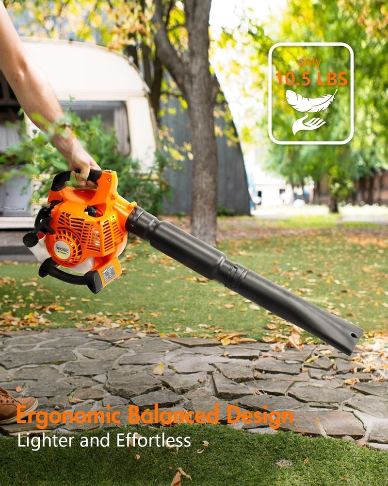 Commercial Backpack Leaf Blower 2 Stroke 25.4CC Gas-powered Backpack Snow Blower