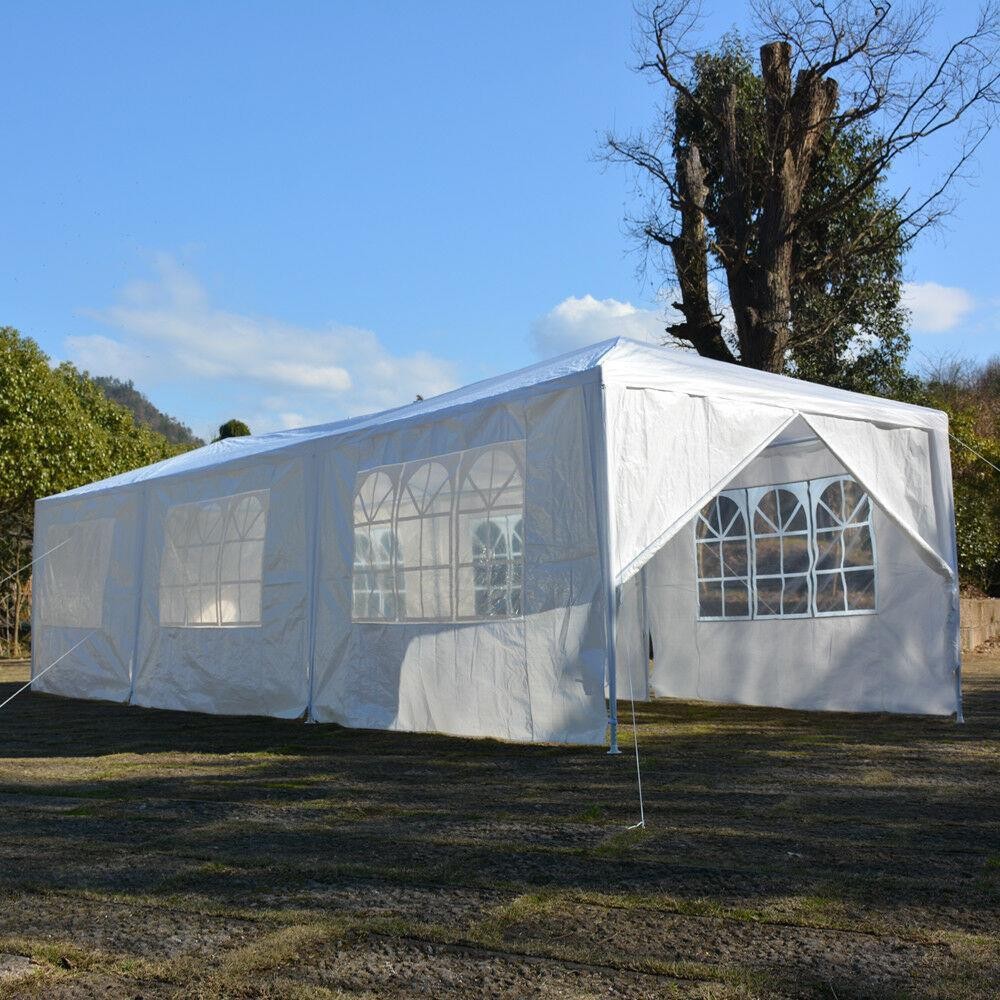 10'x30' Canopy Tent Party Outdoor Wedding Tent Pavilion Cater Events 8 Wall