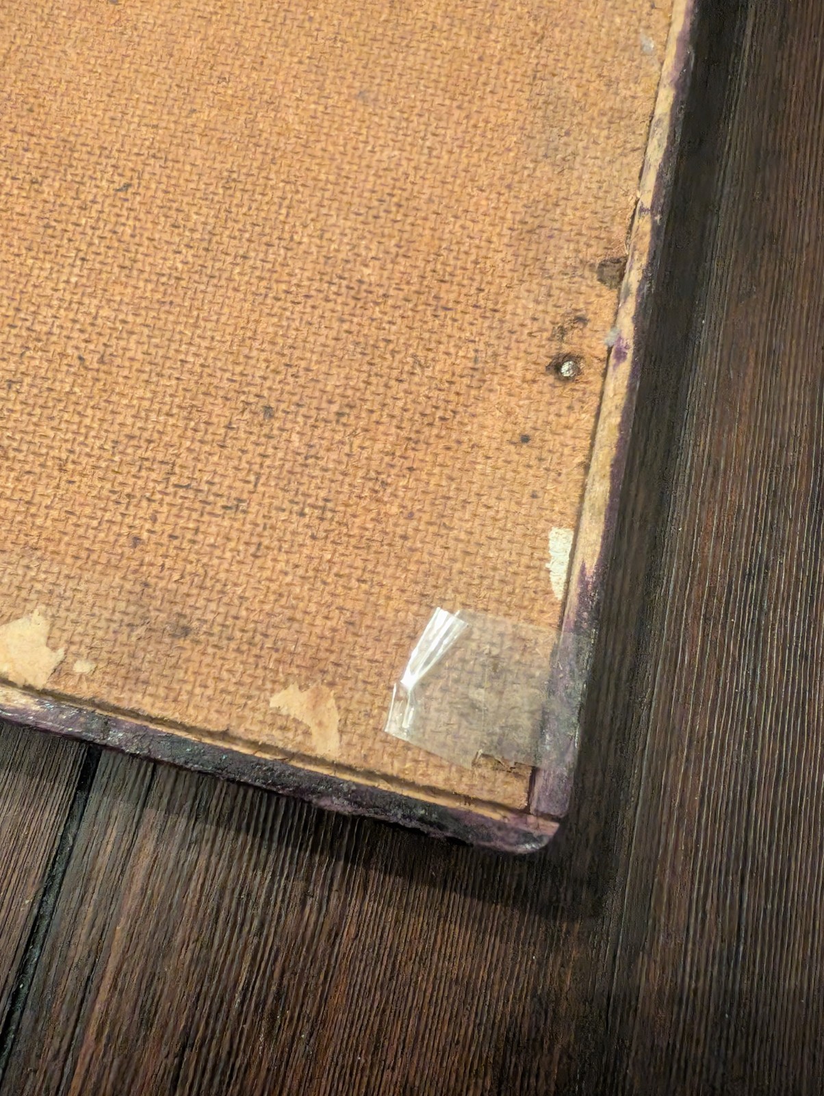 Vintage Chinese Mother Of Pearl Shell Porcelain Landscape 3D Painting Wood Frame