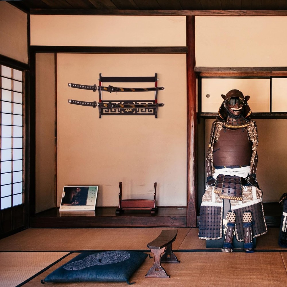 Katana Mount Sword Holder Stand Wall Mount Katana Samurai Sword Display Rack ...