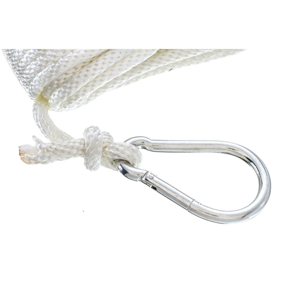 Seachoice 40231 Solid-Braid Nylon Anchor Line, White, 3/8" x 50'