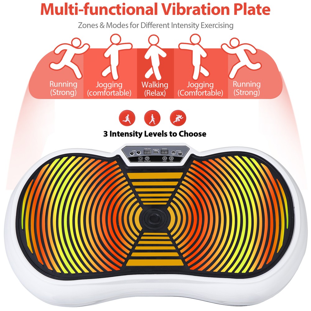 Vibration Plate Exercise Machine Crazy Fit Platform Full Body Workout Vibration