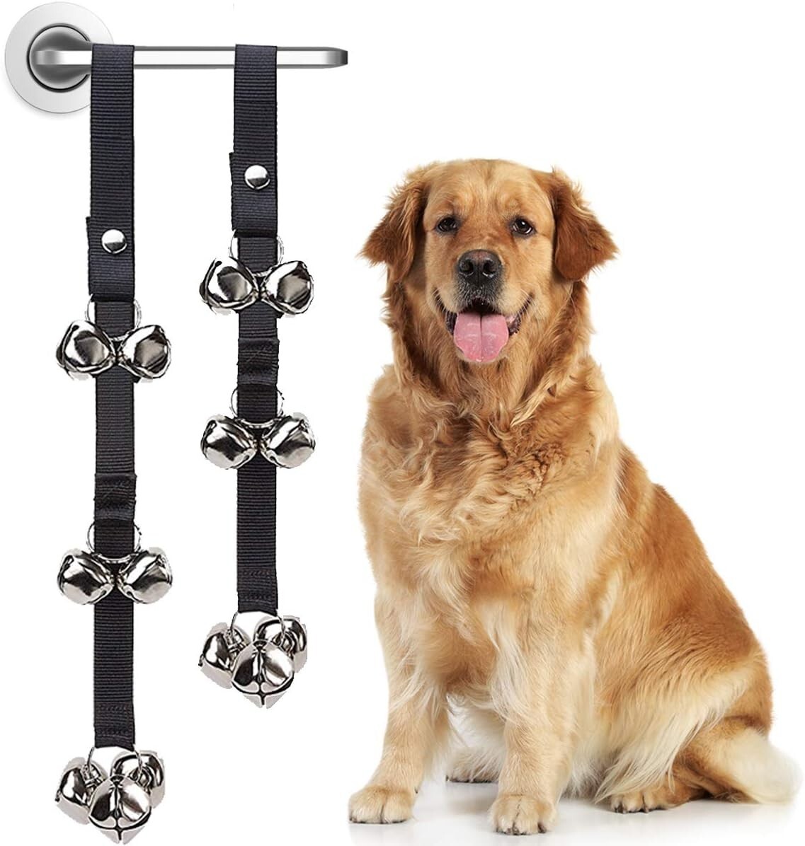 Dog Doorbell Quality Training Adjustable Dog Bell Outside Door Handle Bell