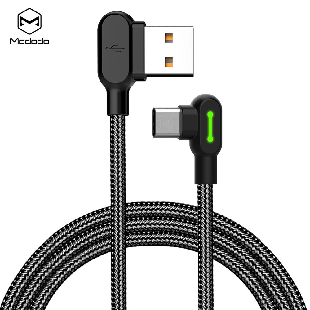Mcdodo USB Type-C Charger Cable Fast Charging 90 Degree Right Angle Data Cord