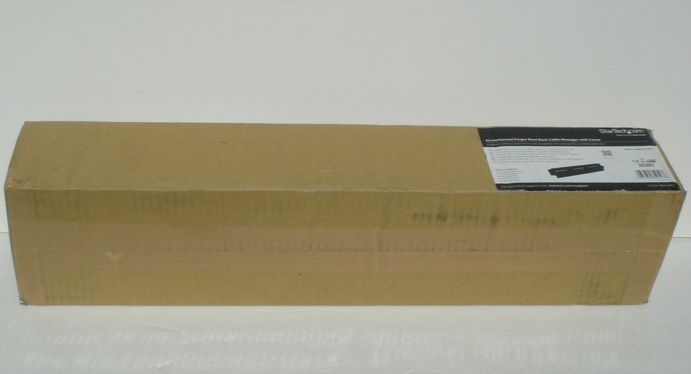 StarTech Cable Management Panel 2U Horizontal Finger Duct Rack Removeable Cover