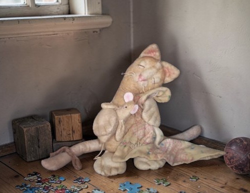 Primitive Sleepy Benton Cat Kitty with Mouse Doll & Blanket Easy Sewing Pattern