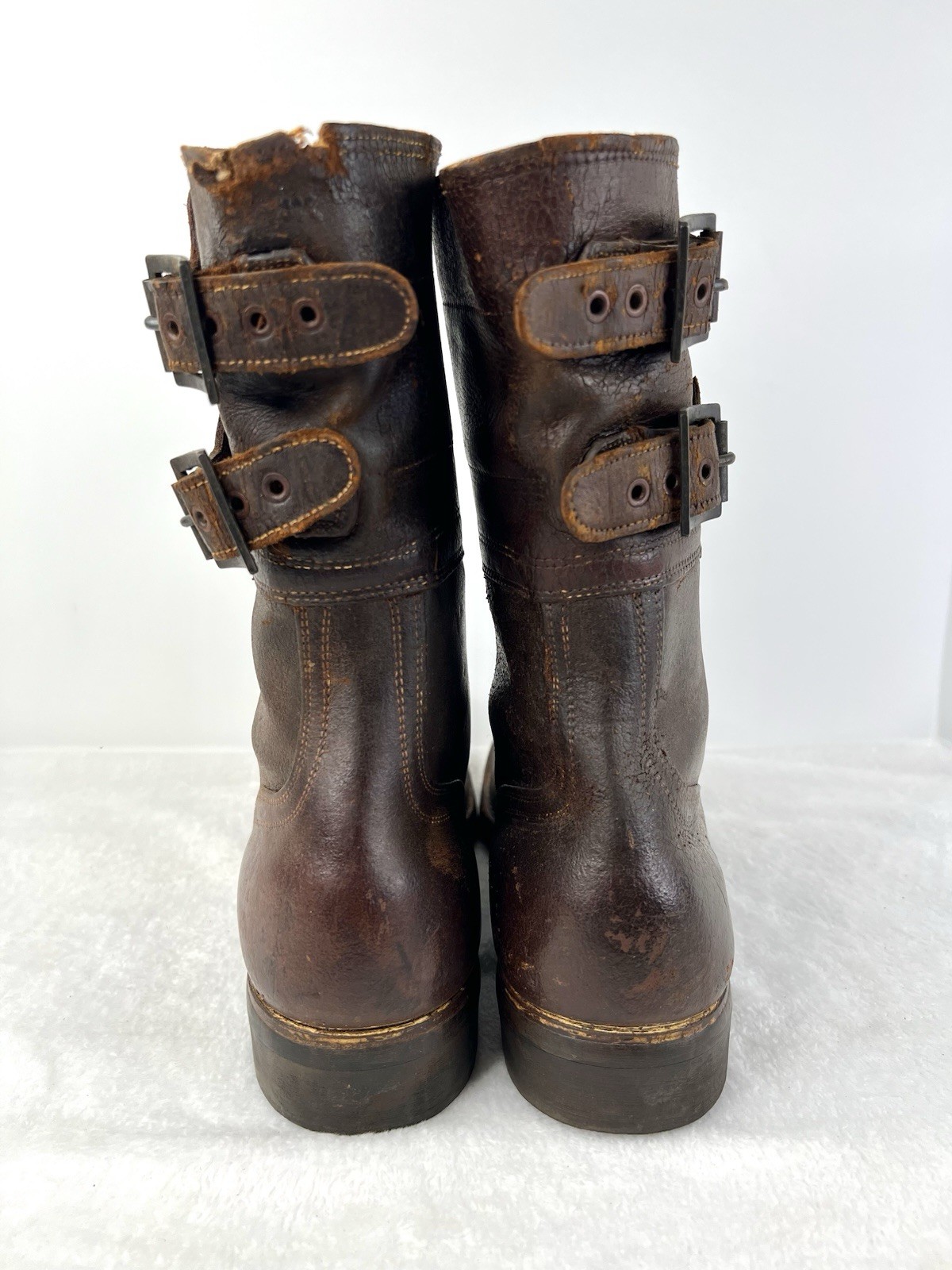 Vtg Wwii US Army Military M-1943 M43 Double Buckle Combat Boots 1940s Mens 10 E