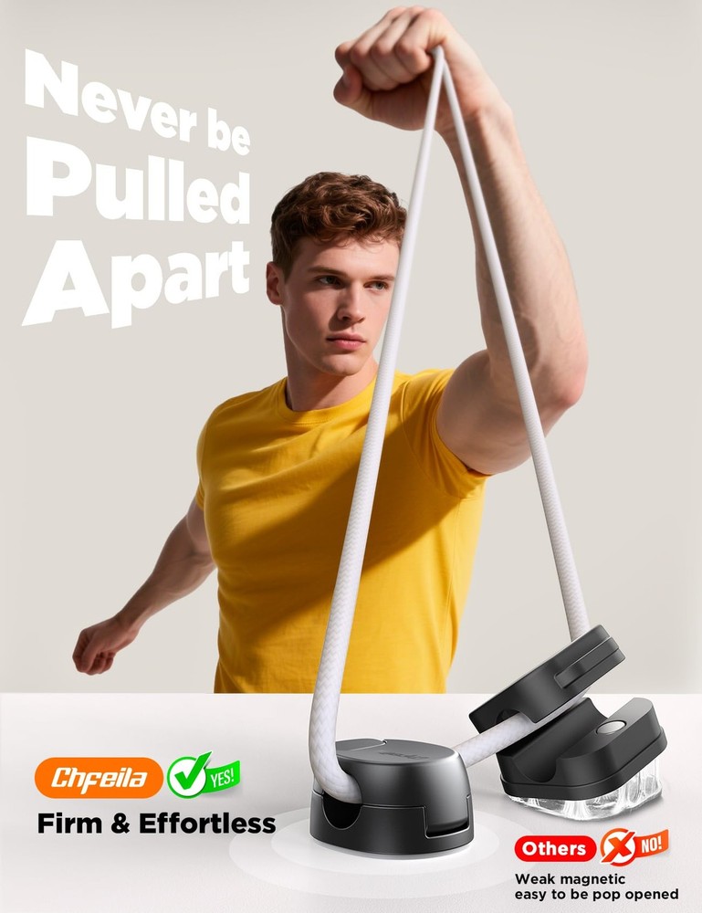 12Pack Cord Organizer [Dual Spring & Clasp, Max Secure] Cable Clips - Cord Ho...