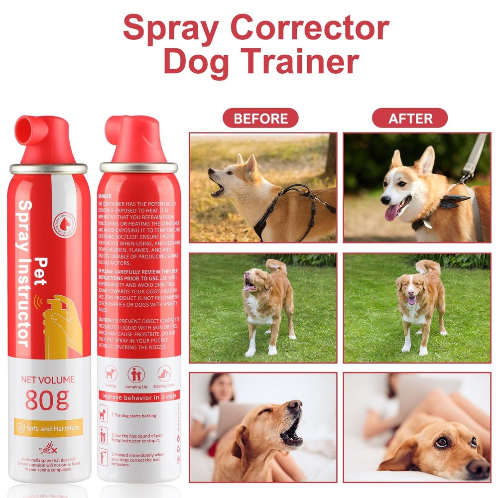 Dog Behavior Corrector Spray Safe Humane Training Tool For Barking Jumping Bi...