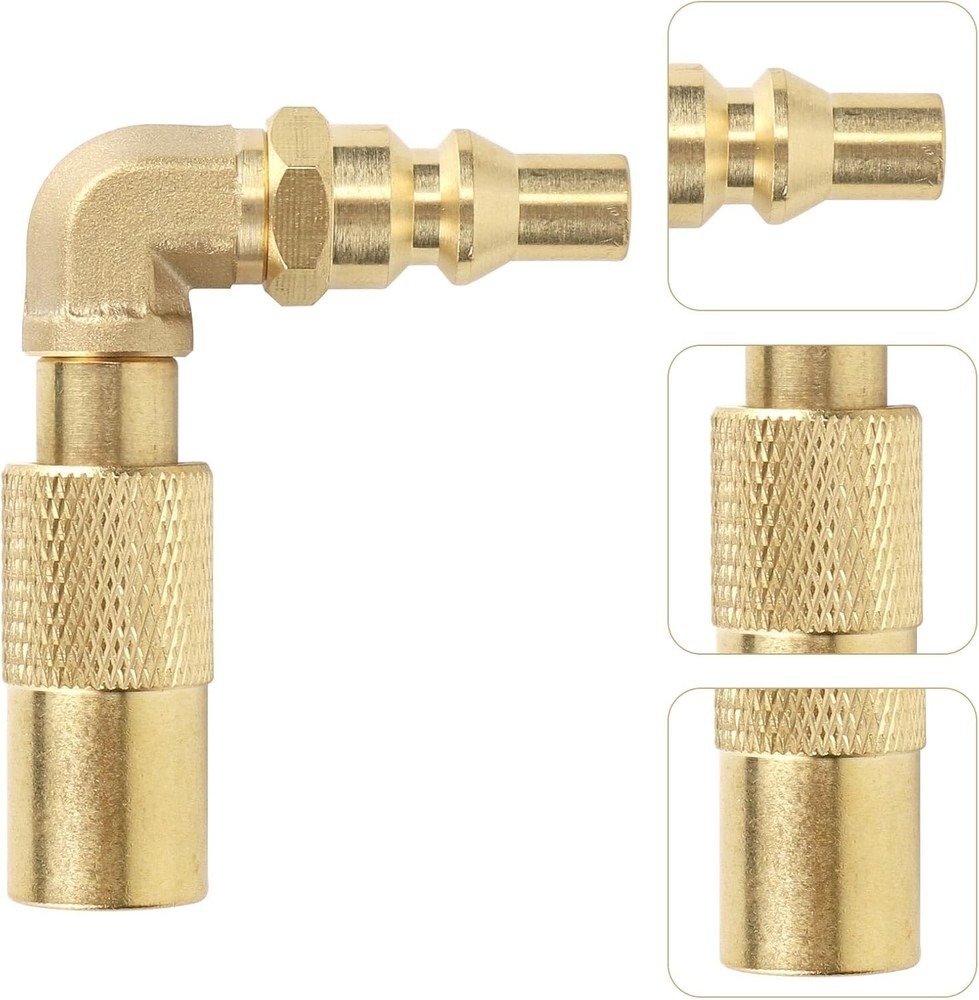1/4" RV Propane Quick Link Adapter 🔗 Elbow Fitting for Camping Grills