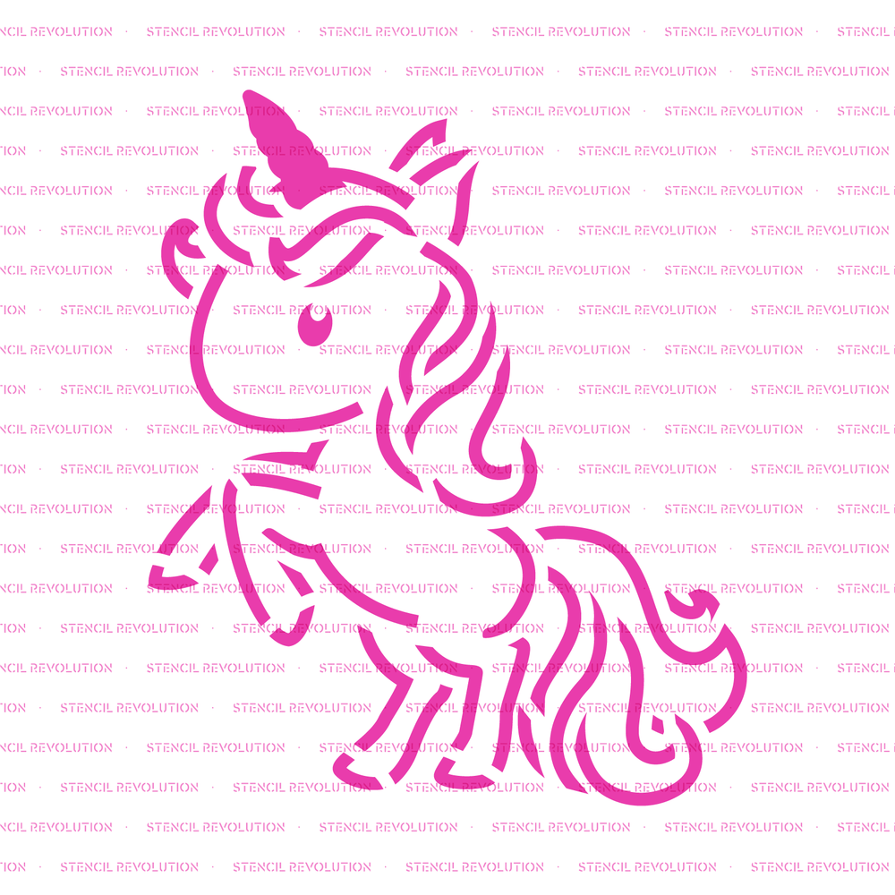Unicorn Cookie Stencil - Durable & Reusable Mylar Stencils