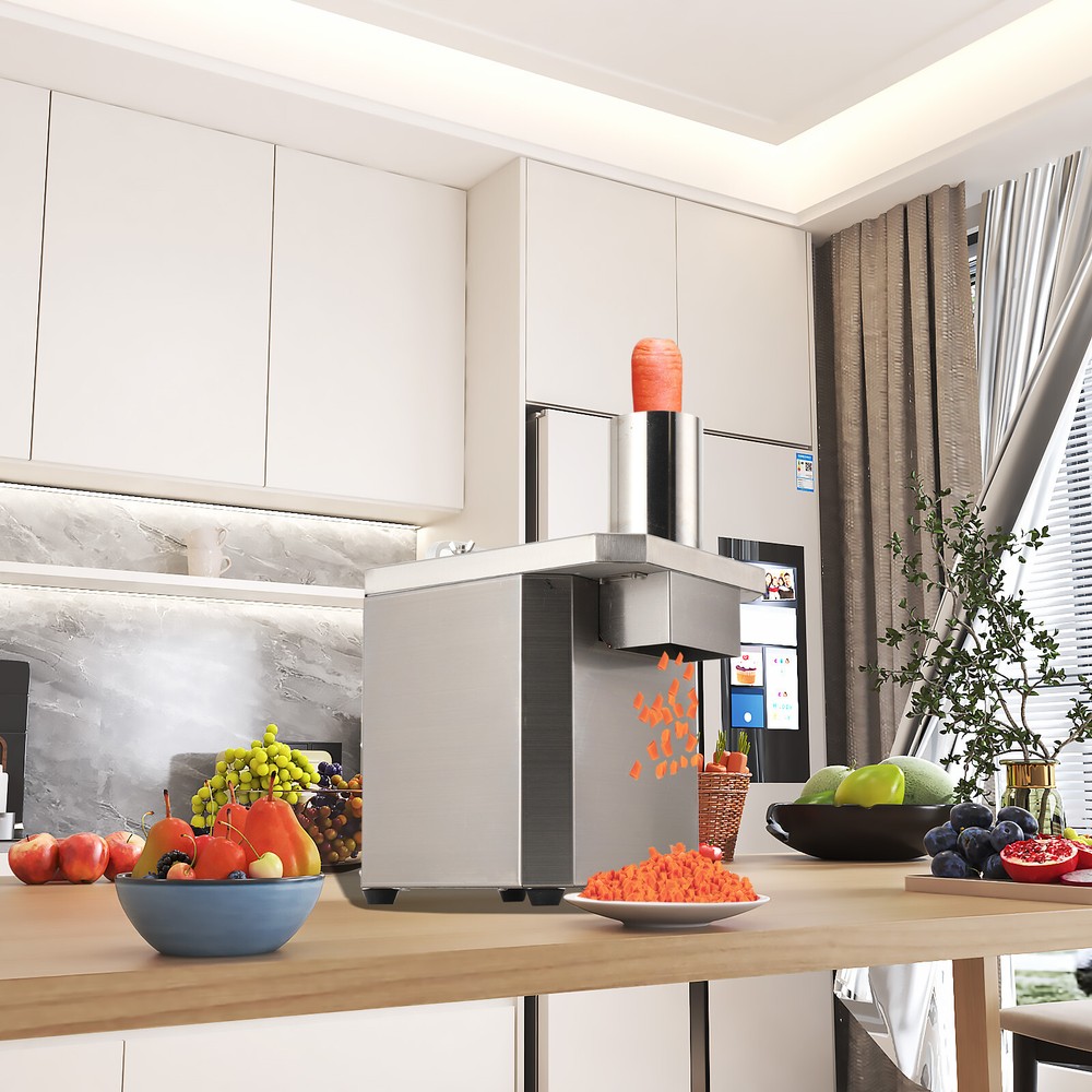 110V Automatic Dicer Manual Dicing Machine Electric Vegetable Chopper Commercial