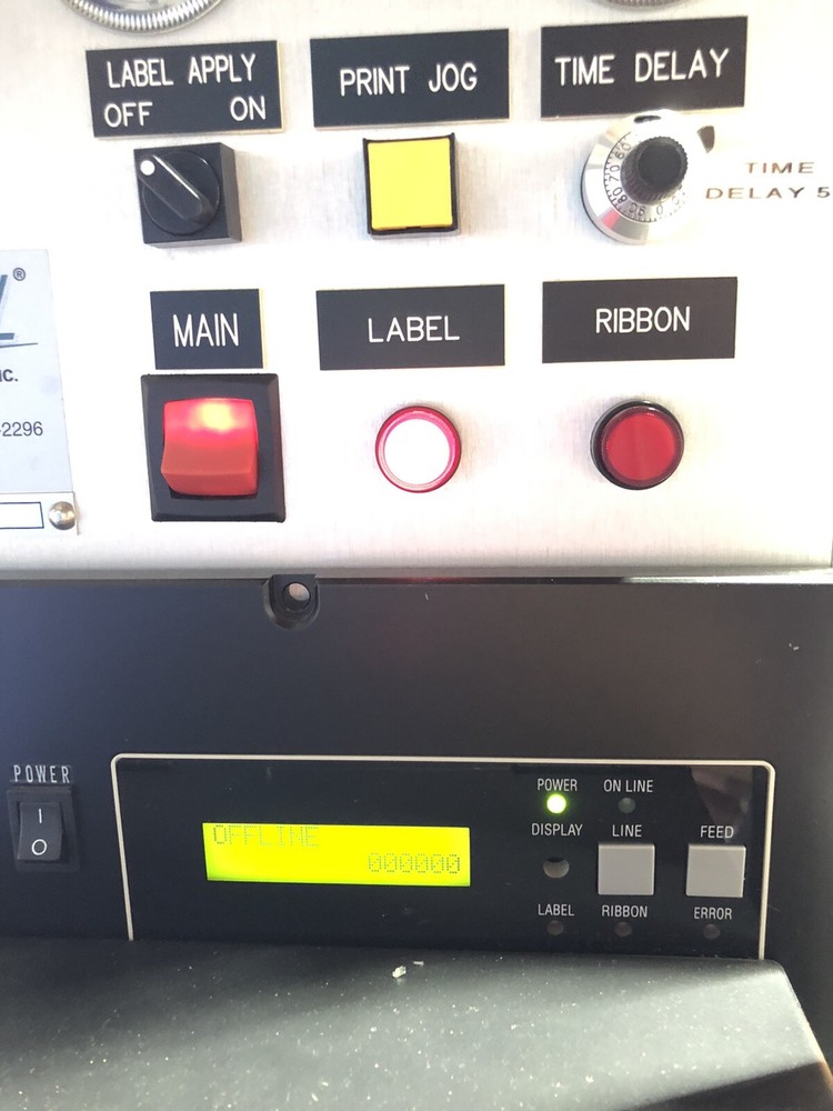 Universal Labeling System w/ Sato M-8485SE Label Printer Applicator