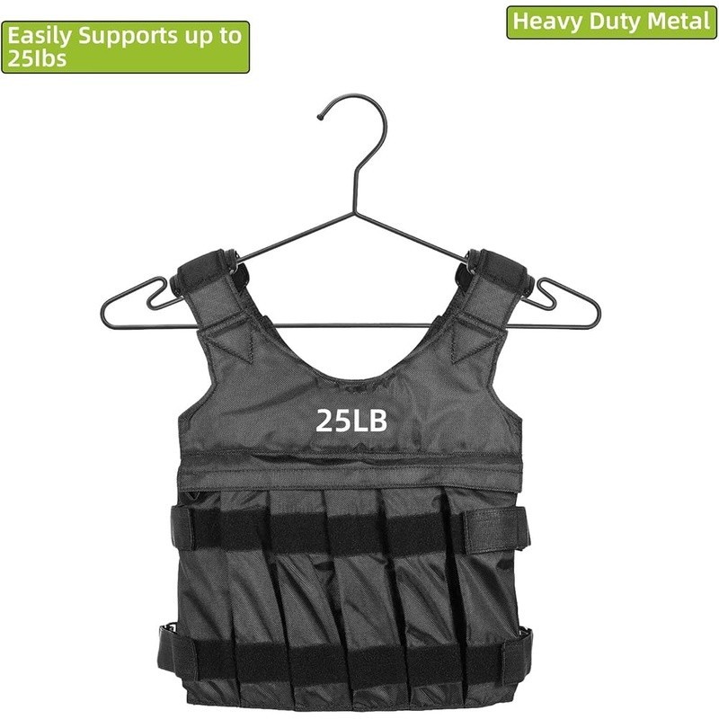 Heavy Duty Metal Hangers Space Saving Durable Multi Purpose Hanger 40 Pack