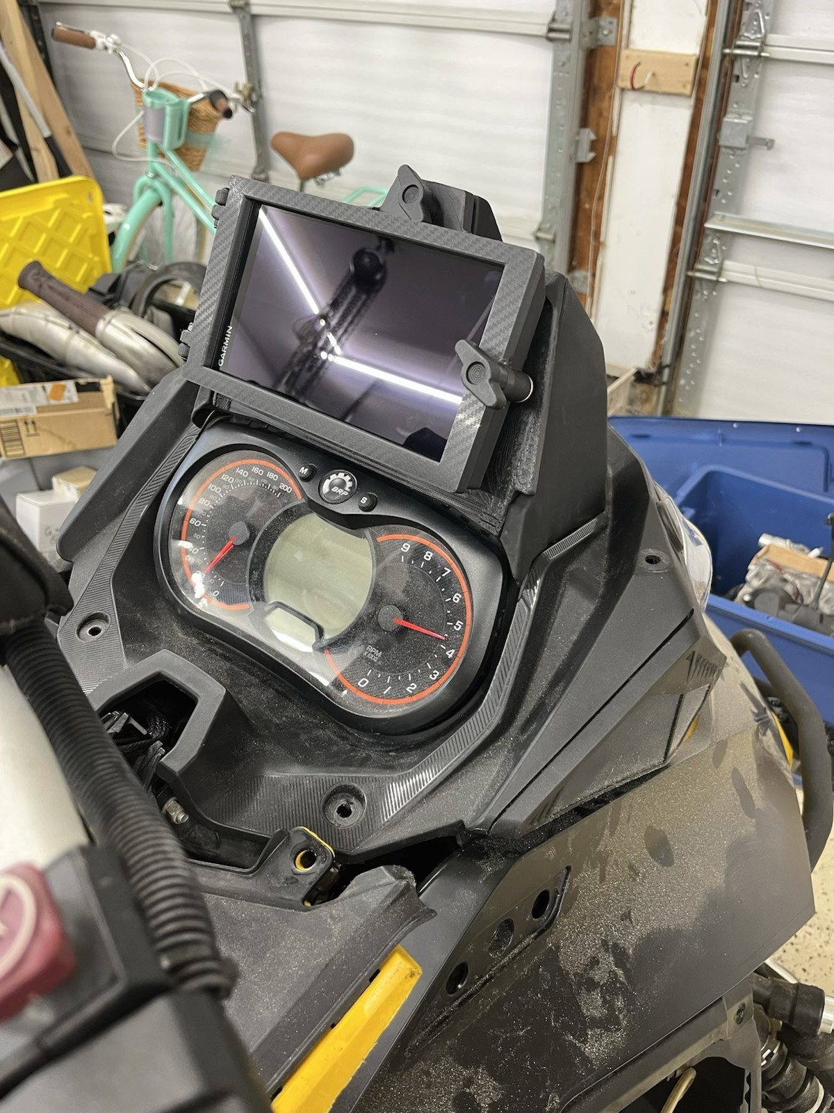 Ski-Doo XS XM Glovebox Extension w/Garmin Drivesmart 76 65 61 GPS Mount