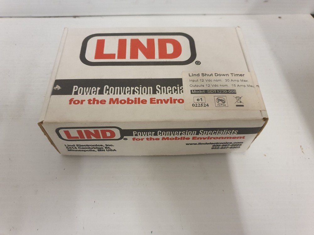 NEW Lind Shutdown Timer SDT1230-008 Low Profile 12 VDC"