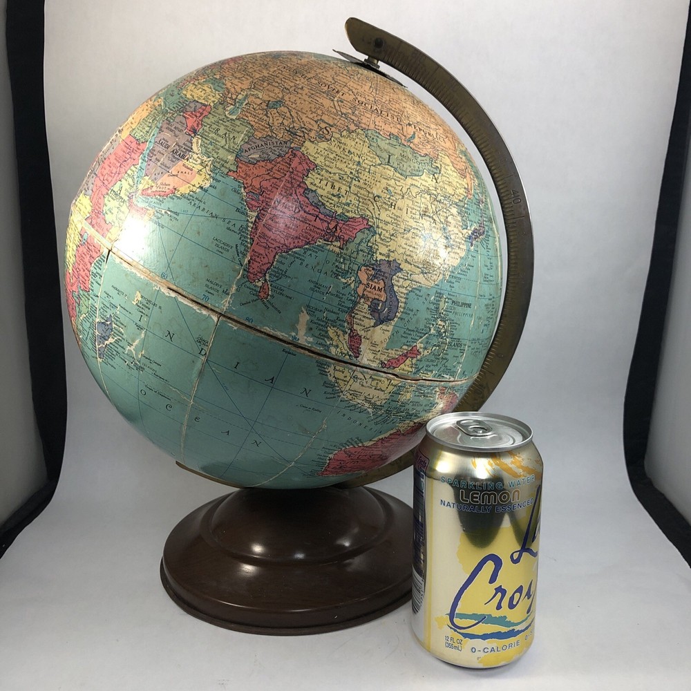 Repoglee 10 Inch Precision Globe Vintage 1960s World Map