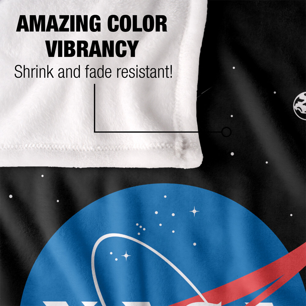 NASA Official Meatball Logo Pattern Silky Touch Super Soft Throw Blanket