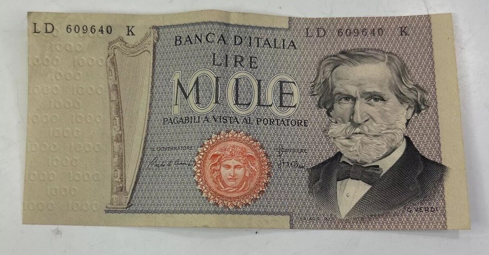 1980 Italy 1000 Lire Note Circulated