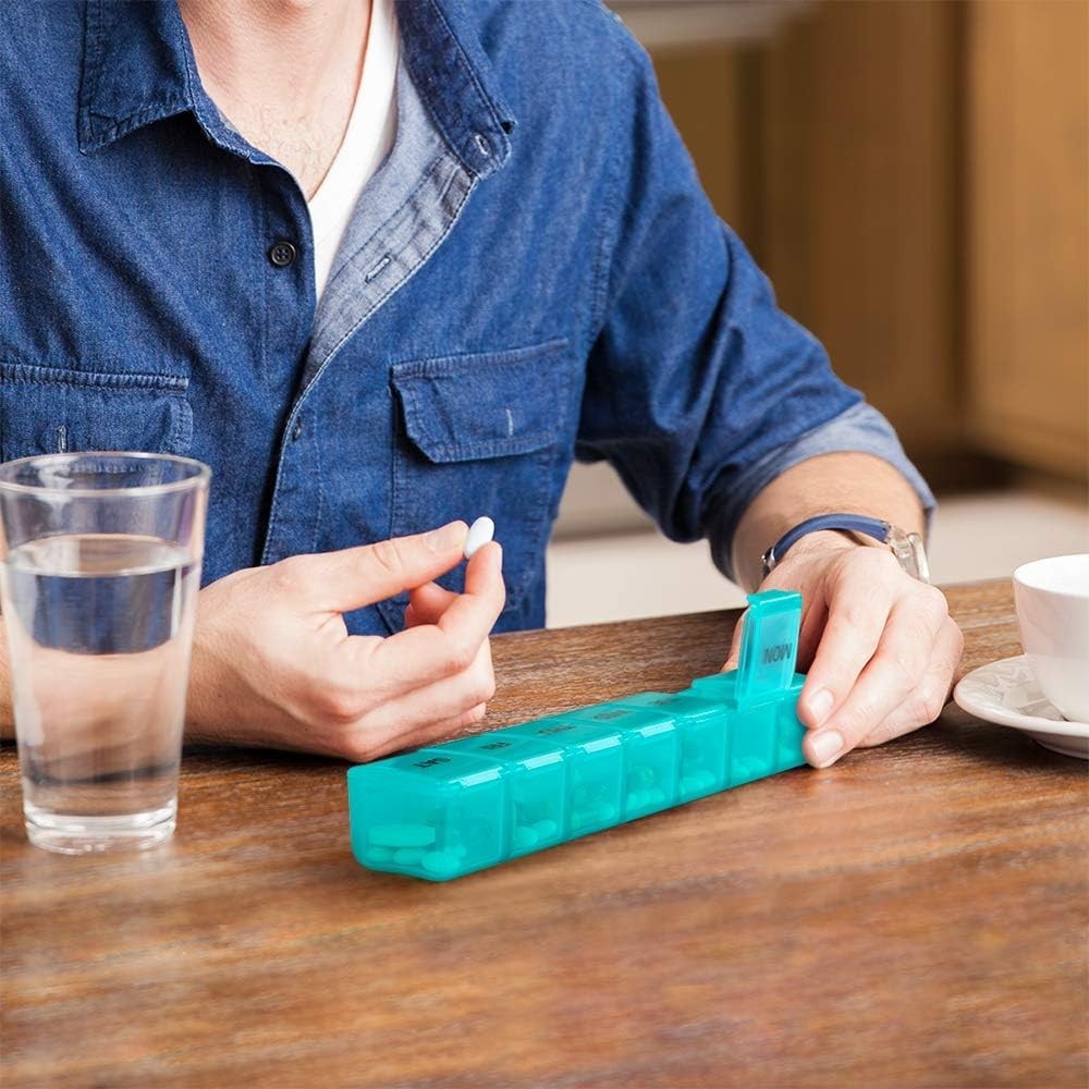 User-Friendly Travel Pill Box - Extra Large 2 Pack with Easy-to-Read Labels
