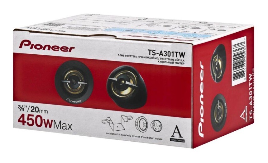 TS-A301TW, 20mm Dome Component Tweeter Car Speaker, Precise Upper Range, Clear