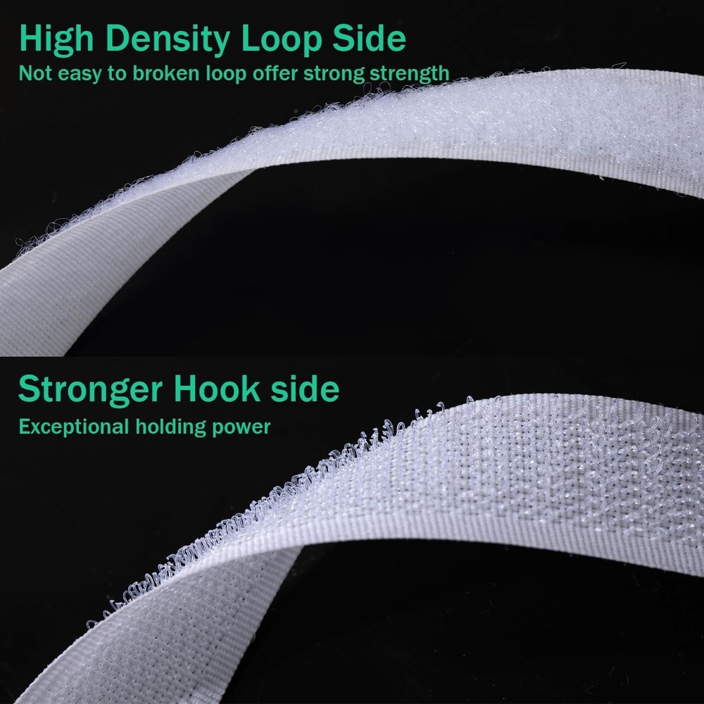 Versatile 3/4 Inch Sew-On Hook and Loop Fasteners - Perfect for Crafts & Sewing