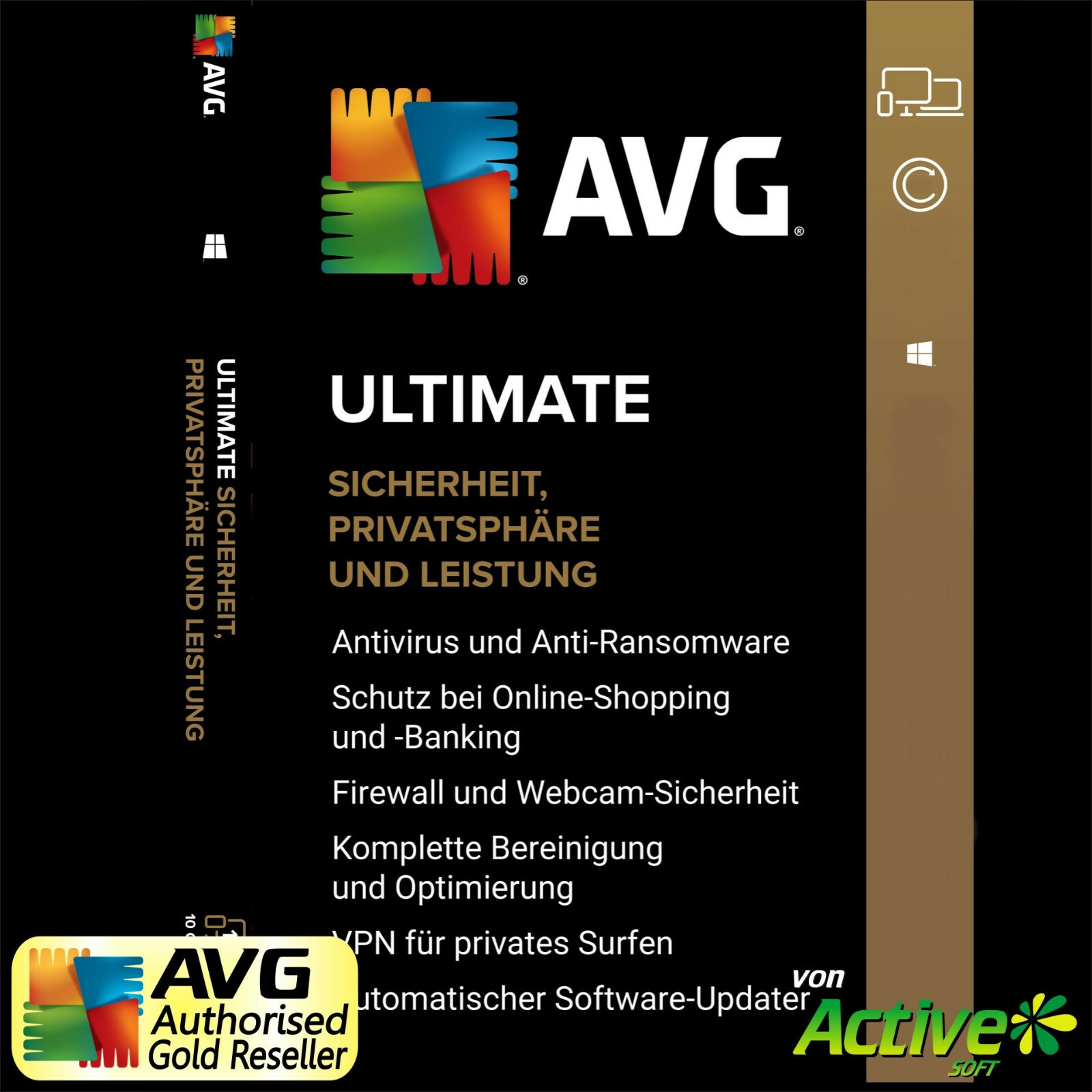 AVG ULTIMATE 2024 1 PC 1 Jahr | TuneUp, Internet Security, VPN, AntiTrack |2023