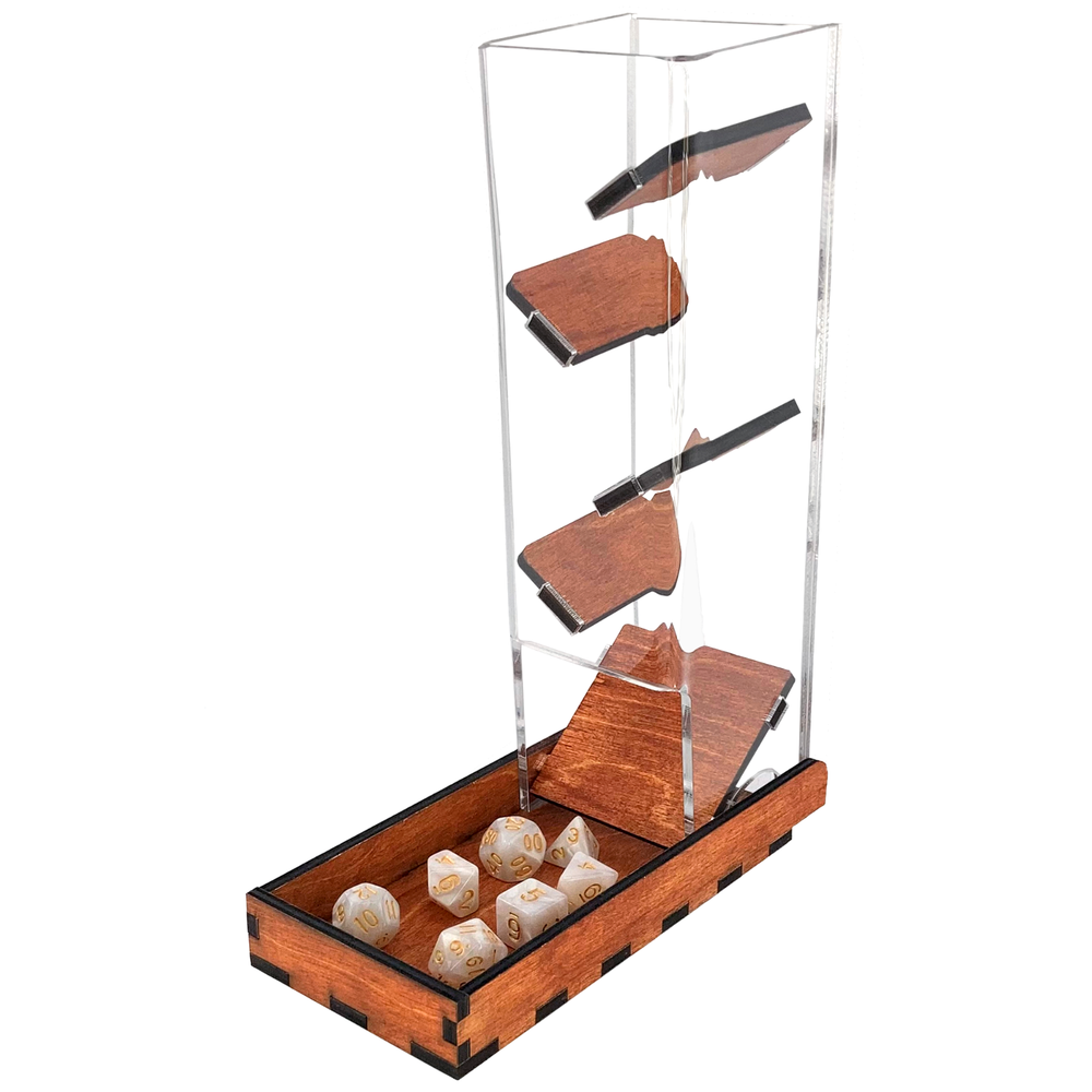 C4Labs 10" Tall Clear Dice Tower & Basic Tray - Gunstock