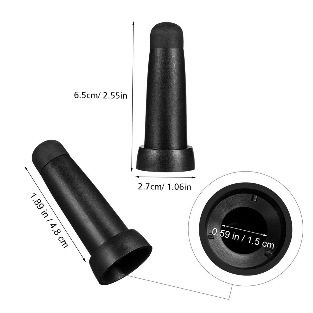 5 Pcs Umbrella End Protector Patio Replacement Cap Golf Tip Cover Black