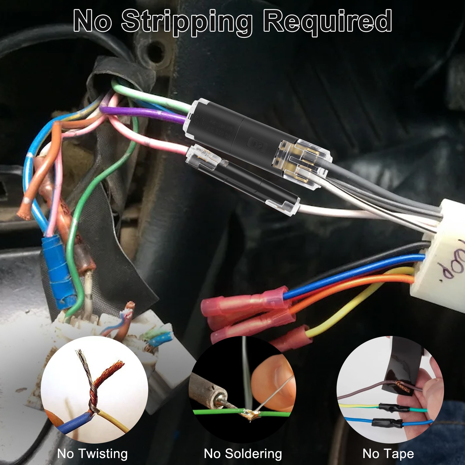80 PCS Plug-In Quick Wire Connectors, Reusable Clamp Terminal Blocks for Cables