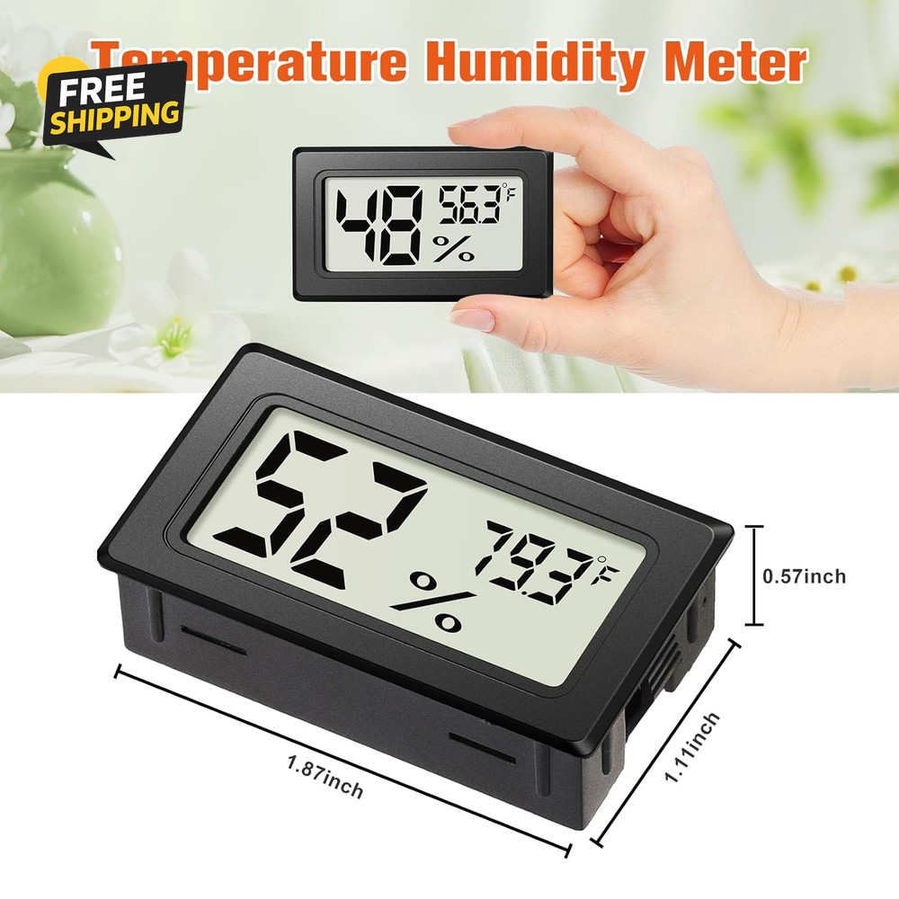 6 Pack Mini Hygrometer Indoor Humidity Meter, Small Digital Thermometer Humidity
