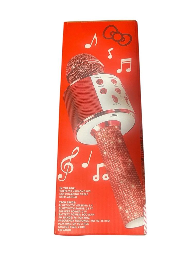 Hello Kitty Wireless Bluetooth Karaoke Microphone By Sanrio